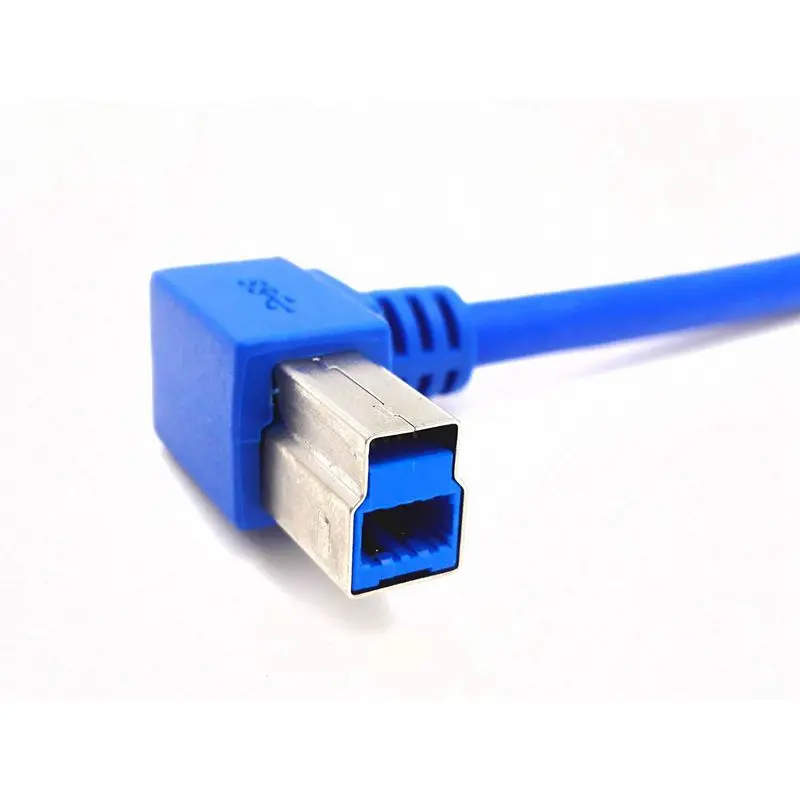 90 градусов правый угловой USB3.0 Тип B папа к Женский удлинитель с панельным