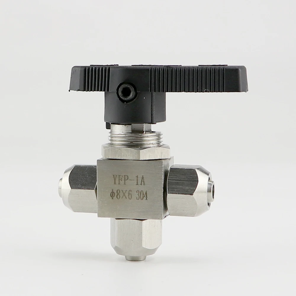 Подходит для 6/8/10/12 мм OD ПУ шланг Быстрый футболка 3 способа шаровой клапан 304 Нержавеющая стальное 915 пси воды газа топливного бака масло пневматический цилиндр