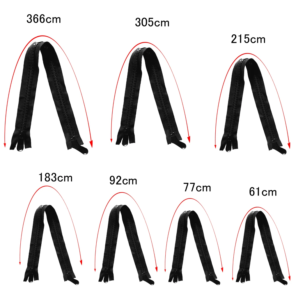 #20 Resin Black Marine Zippers for Boat Tops Outdoors Many Sizes 24