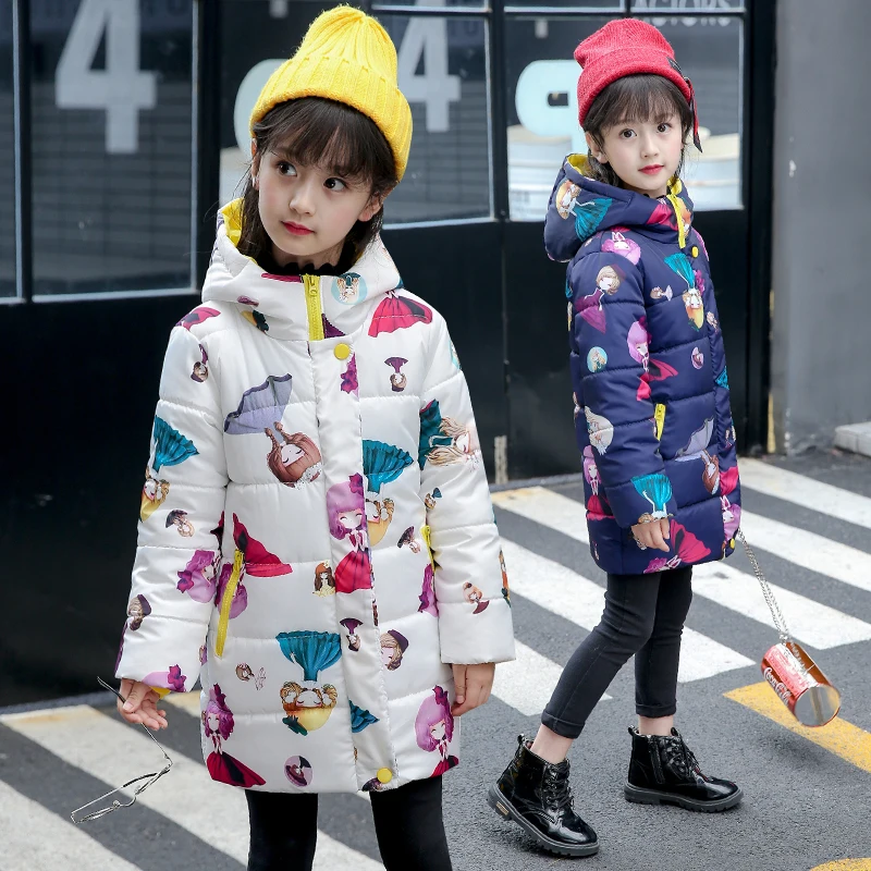 2017 new Winter children Outerwear & Coats Girls Parkas Hooded Baby