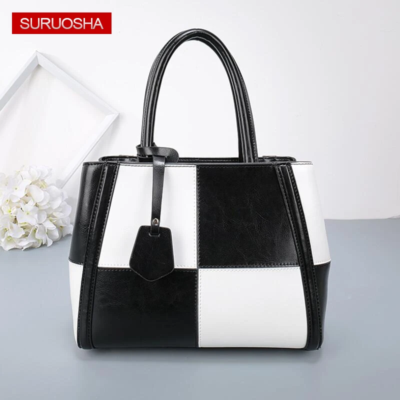 

Fashion Brand Designer Patchwork Handbags Genuine Leather Women Luxury Crossbody Designer Bags Lady Love Office Work Bags