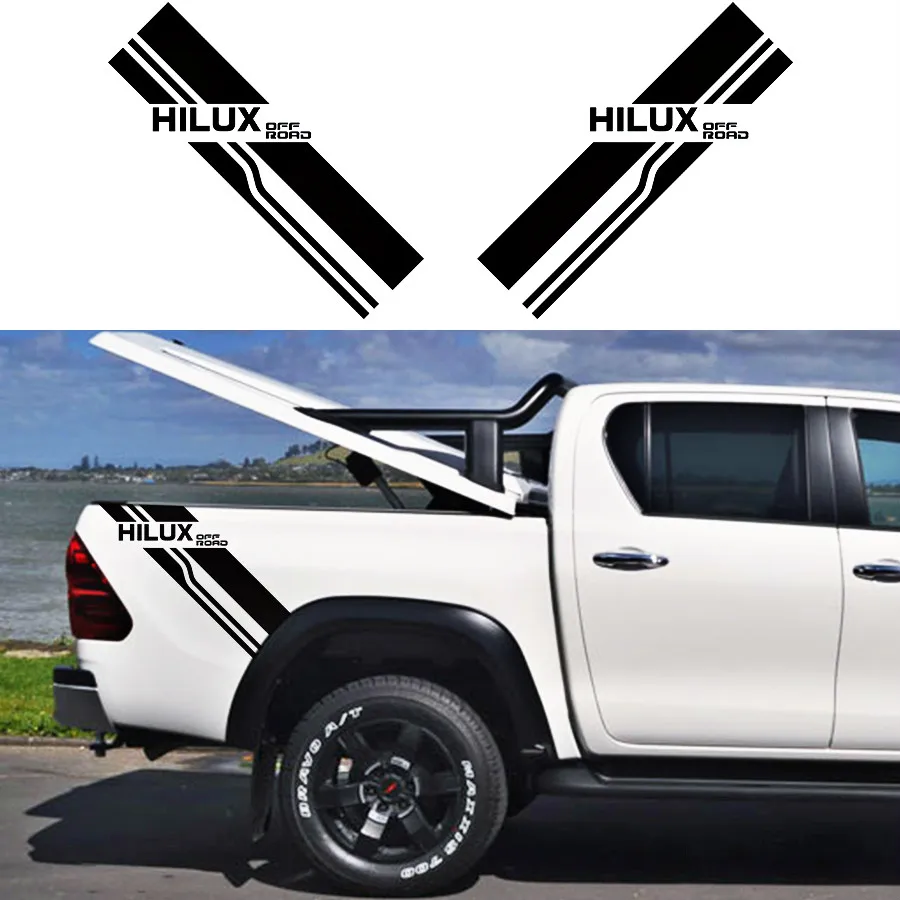 Автомобильные наклейки подходящие для TOYOTA HILUX VIGO REVO пикап боковая дверь задний