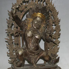 USPS в США S2194 2" Тибетский Бронзовый Gild Ваджрапани Хана Дордже Tutelary разгневанного Божества Статуя