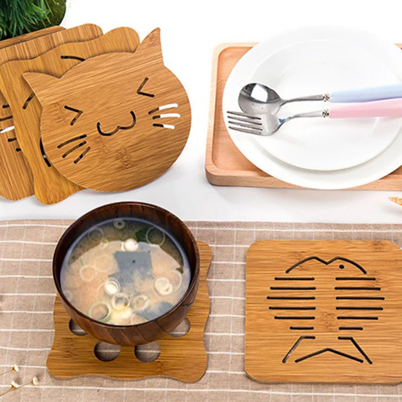 

Random Sent Nordic Dining Table Mat Disc Bowl Pads Coasters Waterproof Table Cloth Pad Modern Non-slip Pad Wood Coasters Cup Mat