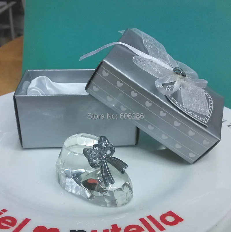 

(50PCS/LOT) Choice Crystal Baby Shoe for Christening Favors and Baby Shower Souvenirs Return Gifts