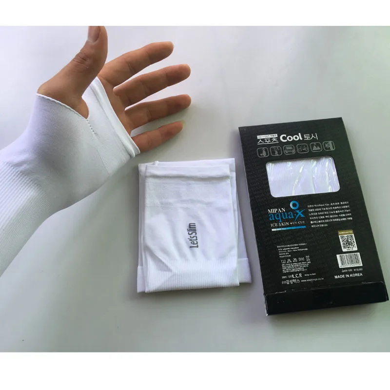 Bememo 8 Pairs Unisex UV Sun Protection Arm Sleeves Ice Silk Arm Cooling Sleeves
