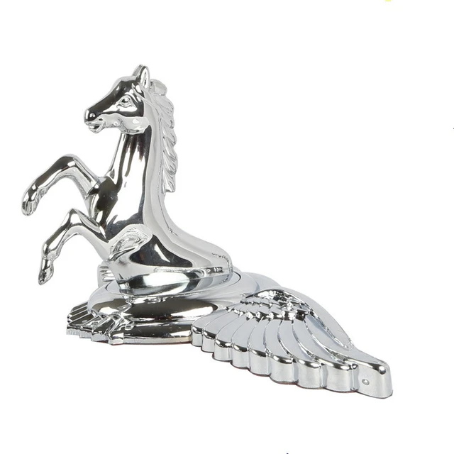 Luxury PU Leather Angel Wings Flying Horse Car Keychain for Ladies