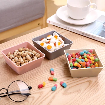 

Square Fruit Plate Living Room Plastic Fruit Pot Kitchen Washing Pot Tea Table Candy Plate Melon Seed Plate Salad Bowl