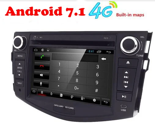 Clearance 7" Car GPS Navigation For Toyota RAV4 1.6GHz Double 2 DIN Quad Core Android 7.1 Car DVD Player Multimedia Head Unit 4