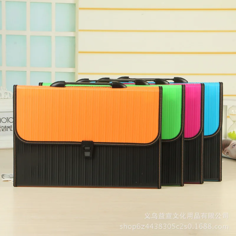 

PP plastic multi-color student two-color test paper A4 file bag holder Creative multi-function portable organ bag