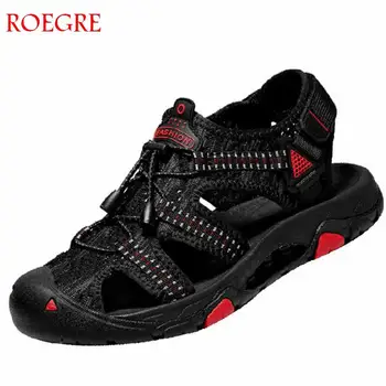 

2019 New Male Shoes luxuryMen high qualitySandals Summer Men Shoes Beach Sandals Man Fashion Outdoor Casual Sneakers Size 46