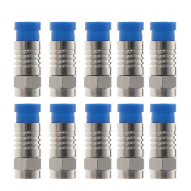 

10 Pcs F Type RG6 Coaxial Connector O-Ring 75-5 Compression Tool Fitting Cable
