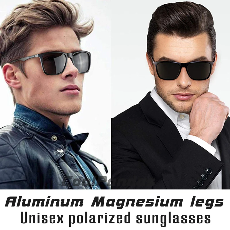 Фирменный дизайн, поляризационные солнцезащитные очки, мужские, алюминиевые ноги, женские солнцезащитные очки, для вождения, квадратные, зеркальные, Oculos masculino, мужские очки, очки