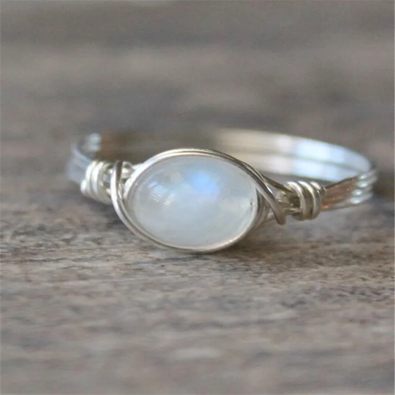 Moonstone Ring Engagement Wedding Rings for Women Jewelry Couple Love Ring Women Fashion Ring Accessories Anillos Mujer SSX755_1