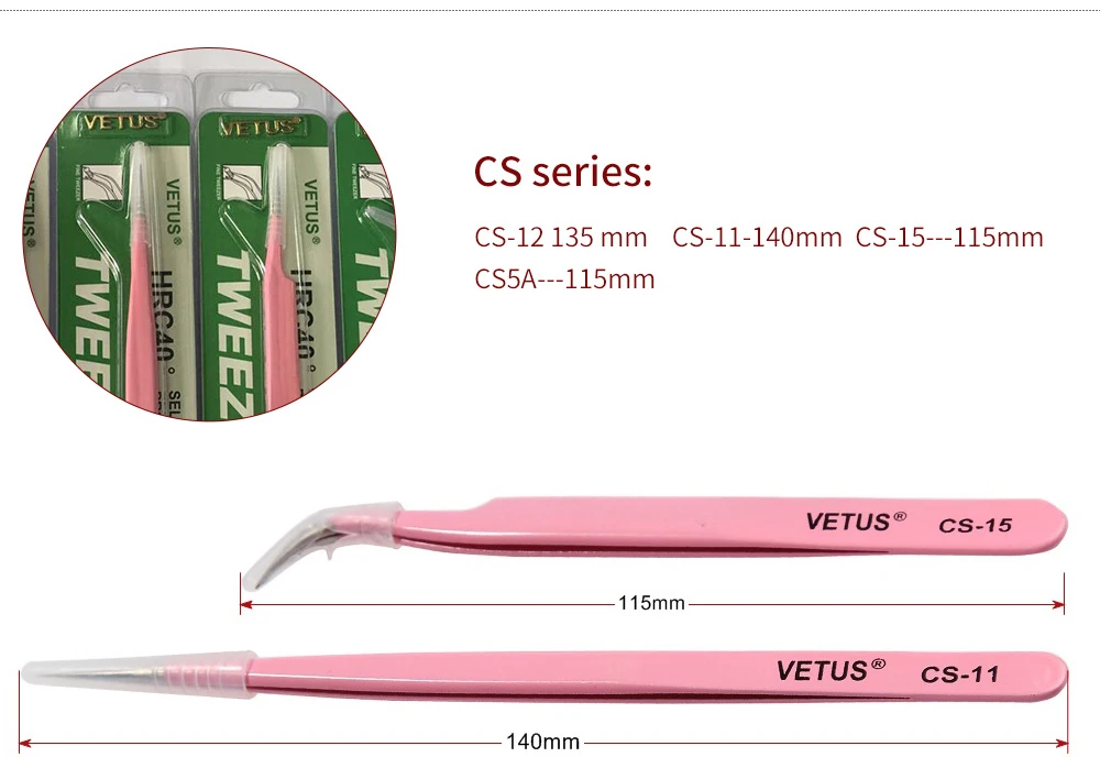 Conjunto de Ferramentas Acessórios de Maquiagem para os Olhos Profissional Vetus Pinças Cílios Extensão Beleza Sobrancelha Ferramentas Kit Case 12 Beleza e saúde