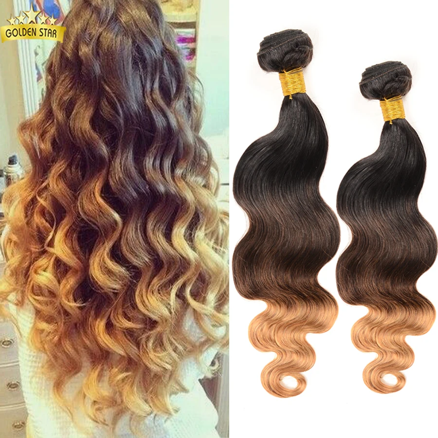King Hair Peruvian Body Wave Ombre Peruvian Hair 5pcs Remy Hair