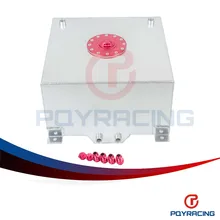 PQY STORE-15 GALLON/56.8L RACING ALUMINUM GAS FUEL CELL TANK WITH BILLET RED CAP FUEL SURGE TANK PQY-TK72