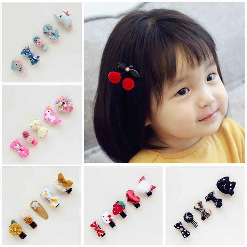 

5pcs Cute Girls Hair Accessories Kids Children Kawaii Hairpins Cartoon Hairgrips Exquisite Headwear Kindergarten Baby Barrettes