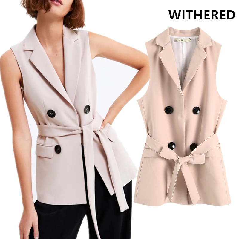 

Withered vest women england single breasted blazer feminino blazer women blazer mujer 2019 women blazers and jackets vest tops