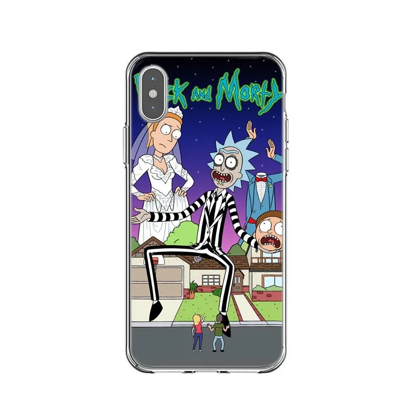 Rick And Morty чехол для телефона iPhone 8 8Plus 7 7Plus 6 6S Plus SE 5S 5 прозрачный жесткий X XS Max