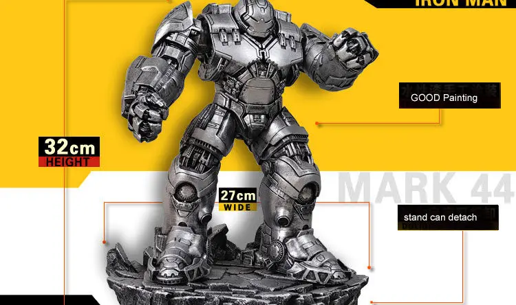 

Large Resin Iron Man MK44 VS HULK Statue Finish Painting Statue 2Colors GIFT Cheap Shipping Fee