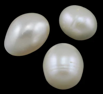 

YYW No Hole Cultured Freshwater Pearl Beads,Chinese Jewelry Company, Rice,pearl beads natural, white, 12-15mm, 10PCs/Bag