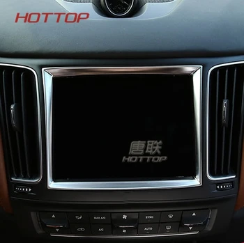 

Fit For Maserati Levante 2016 2017 Car-Styling ABS Chrome Interior Navigation box Frame Cover Trim