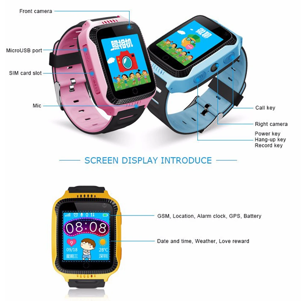Vwar Q528 Y21 Smart Watch GPS Tracker Monitor SOS Call with Camera Lighting Baby Smartwatch for Kids Child PK Q750 Q100 Phone