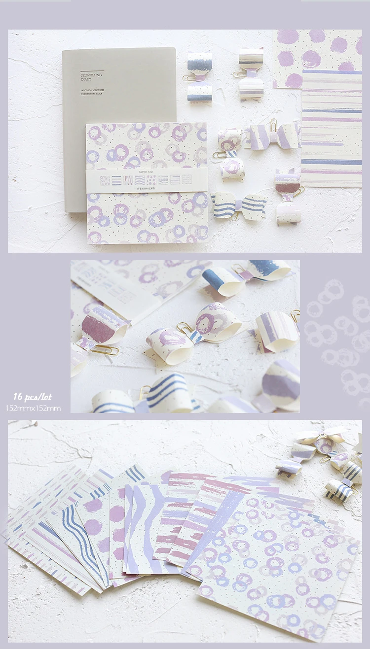 ENO поздравление 6 дюймов набор бумаги для скрапбукинга 16 бумаги для декупажа винтажный бумажный коврик для изготовления открыток бумага для оригами