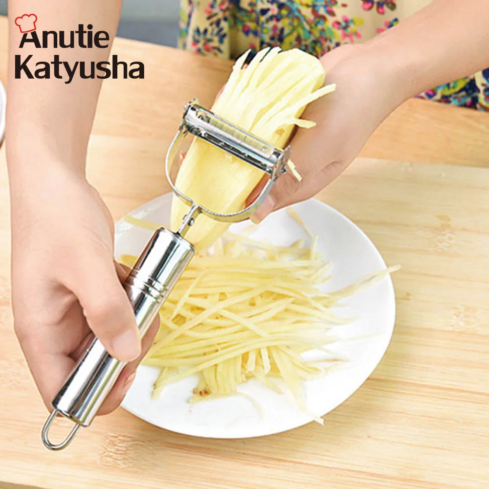 

Multifunctional Stainless Steel Carrot Potato Fruit Peeler Durable Razor Sharp Cutter Shredder Slicer Vegetable Julienne Peeler