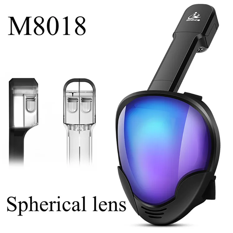 

New Full Face Snorkeling Masks Panoramic View Anti-fog Anti-Leak Swimming Snorkel Scuba Underwater Diving Mask GoPro Compatible