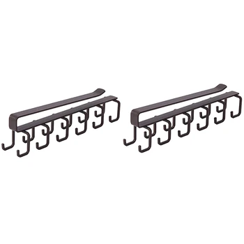 

GYTB Multifunction Nail Free 12 Hooks Mug Holder Under Cabinet Coffee Cup Hanger for Kitchen, Armoire and Any Thickness Of 0.8