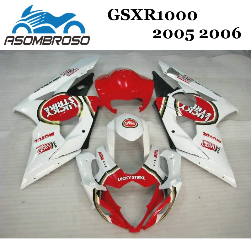 7 бесплатных подарков Обтекатели для Suzuki GSXR1000 2005 2006 05 06 белый красный комплект