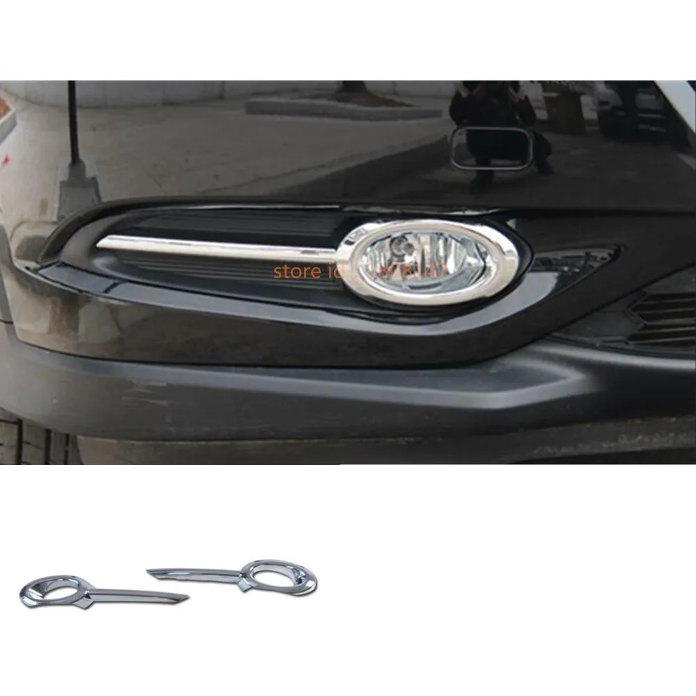 

High Quality Car body head front fog light lamp frame stick styling ABS Chrome cover trim 2pcs For Honda HR-V HRV Vezel 2015 2016 2017 2018