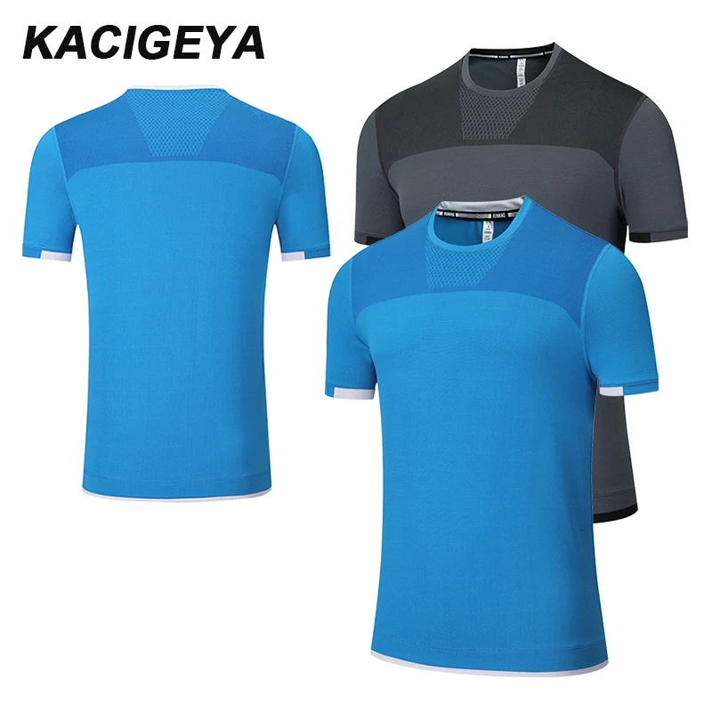 

Men Sports Short Sleeves Running Breathable Workout Training Fitness Quick Dry Top Mesh Sport T-shirt Slim Fit Running 2019 Man