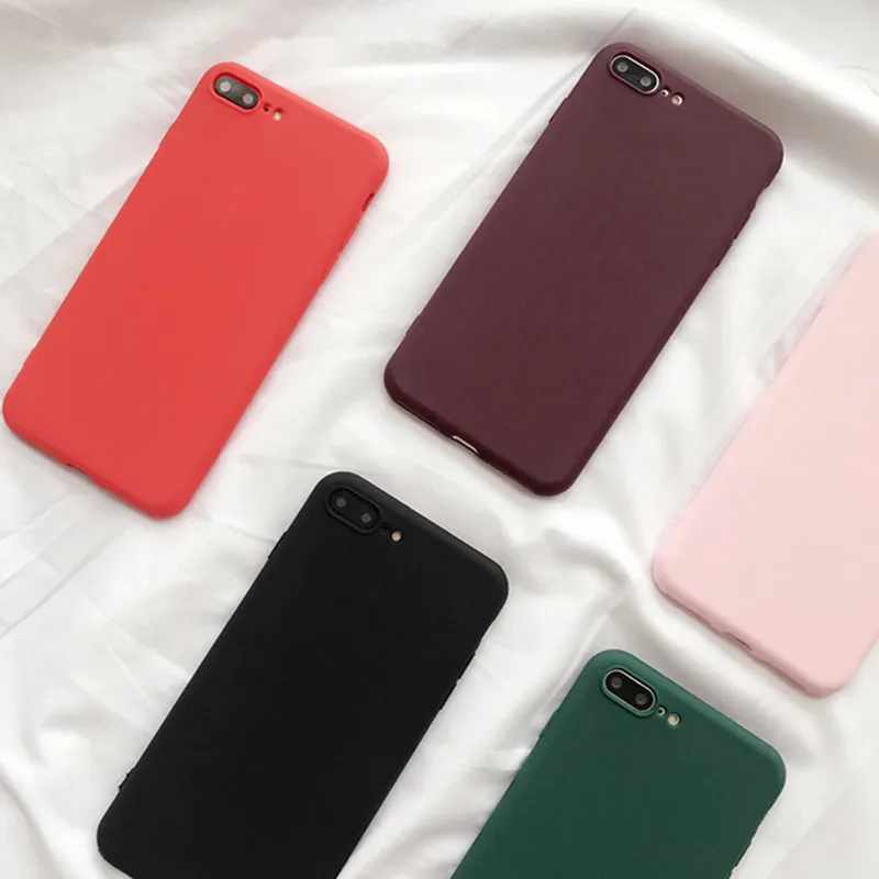 Чехол карамельных цветов для телефона iPhone 7 6 6s 8 X Plus XR XS Max деловые однотонные
