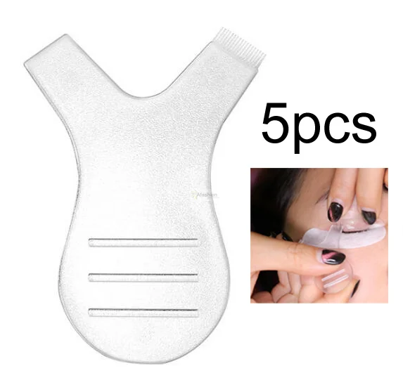 

5pcs plastic y Shape Eyelash Brush Grafting eyelashes Curler Make Up Clean Wands Applicator Eye lash lift Perming Extension