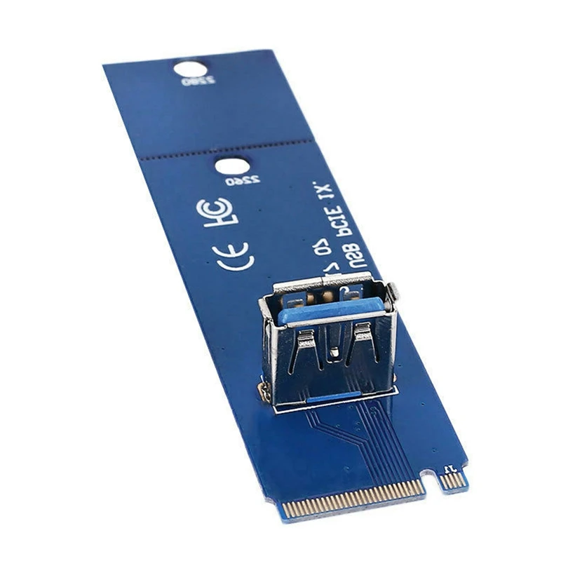 HOT-M.2 к Usb3.0 Pci-E 16X слот Riser Card Vga кабель расширения линия синий