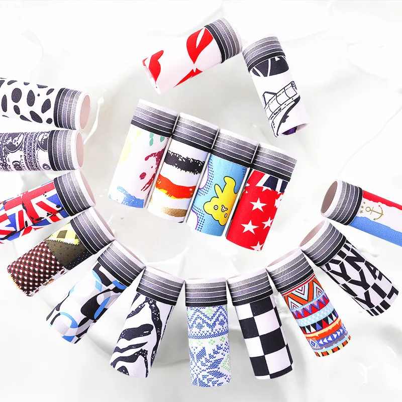 

Men Underwear Hot Sexy Man Cartoon Cotton Boxers Silk Men's Boxers Many Patterned Boxer Breathable Calecon Homme Undergarment