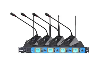 

UHF Four Channels Wireless Conference Desktop Gooseneck Microphone System microfoon draadloos