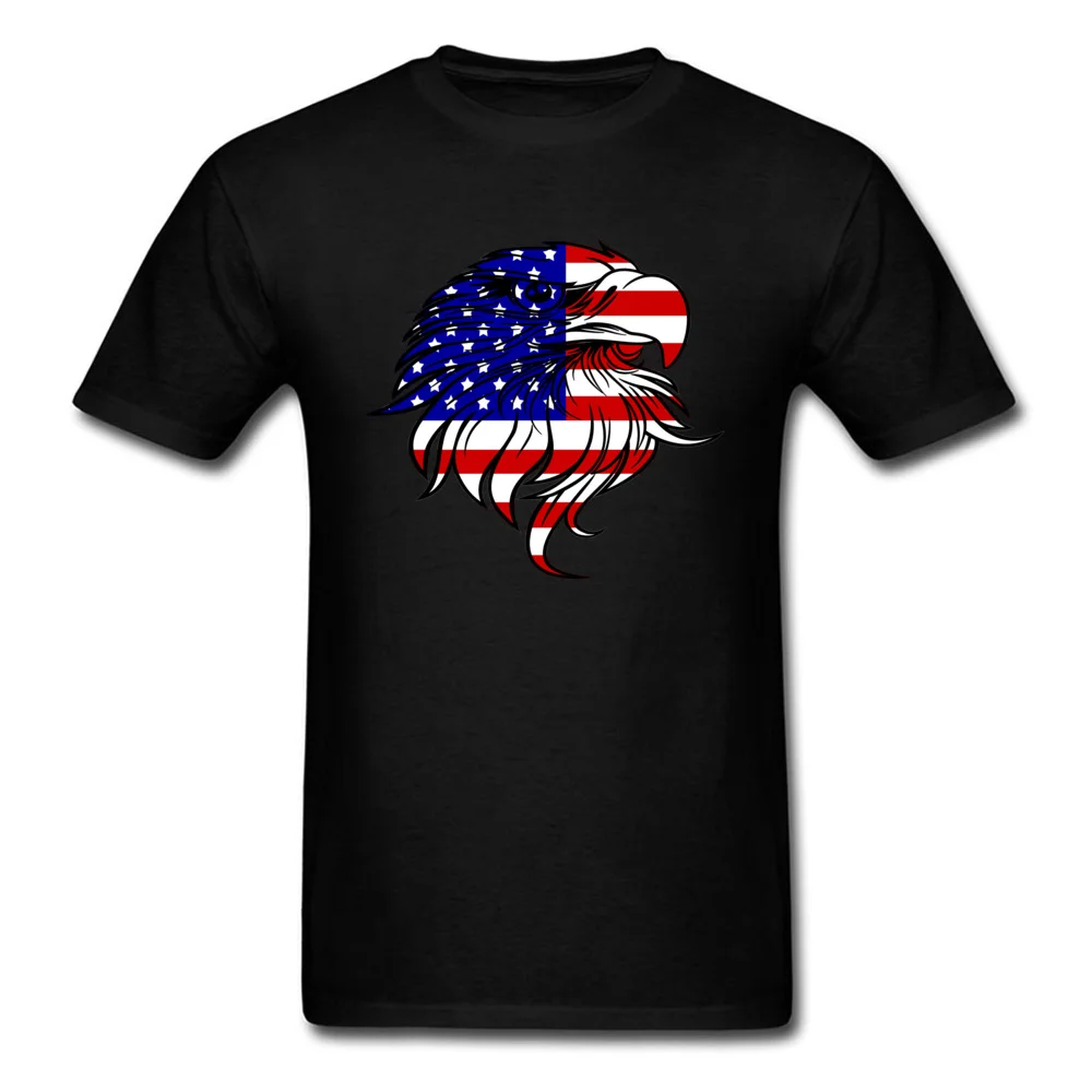 Prevailing American Eagle PatriotIndependence Day T-shirts O-Neck 100% Cotton Men T Shirt Short Sleeve Summer Fall Tops T Shirt American Eagle PatriotIndependence Day black