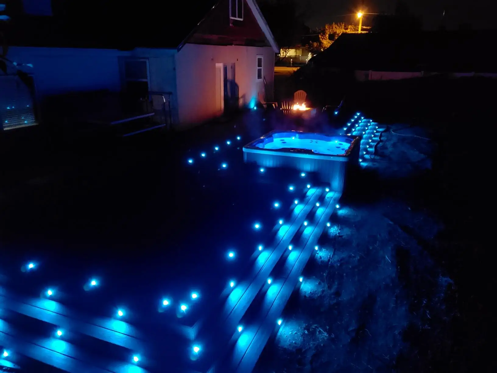 Wi-fi de Casa Passo para Alexa Inicial do Google Lote Inteligente 45mm 12 v Rgb Led Quintal Ferroviário Deck Luzes Soffit Escada Echo Ifttt App Telefone 10 Pçs - 10 Luzes e Iluminação