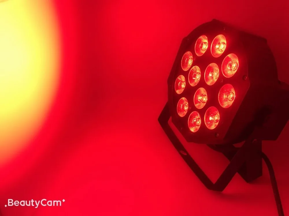 8 unids/lote 12x18 W LED Flat SlimPar Quad 6 в 1 DJ etпа Uplighting sin ruido|Эффект освещения сцены| |