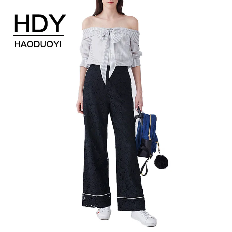 

HDY Haoduoyi Euramerican Fashion New Style Comfortable Popular Simple Designable Temperament Pajamas Wind Thin Wide Leg Pants