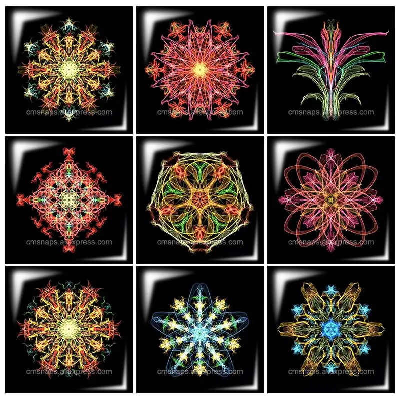 

Black Lighting Flowers Square glass cabochon mixed 12mm/20mm/25mm/30mm Size flat back DIY Jewelry Findings Components FB0009