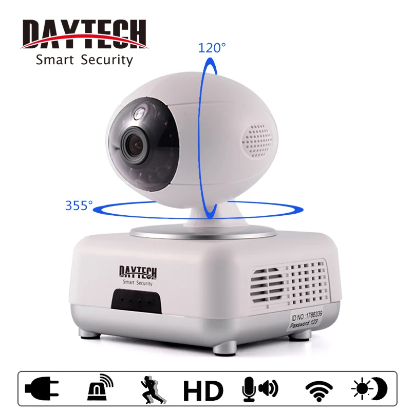 bilder für Daytech WiFi Ip-kamera Home Security Kamera 720 P Nachtsicht Infrarot Zwei-wege Audio Baby Monitor Drahtlose Netzwerk DT-C8816 bilder für Daytech WiFi Ip-kamera Home Security Kamera 720 P Nachtsicht Infrarot Zwei-wege Audio Baby Monitor Drahtlose Netzwerk DT-C8816