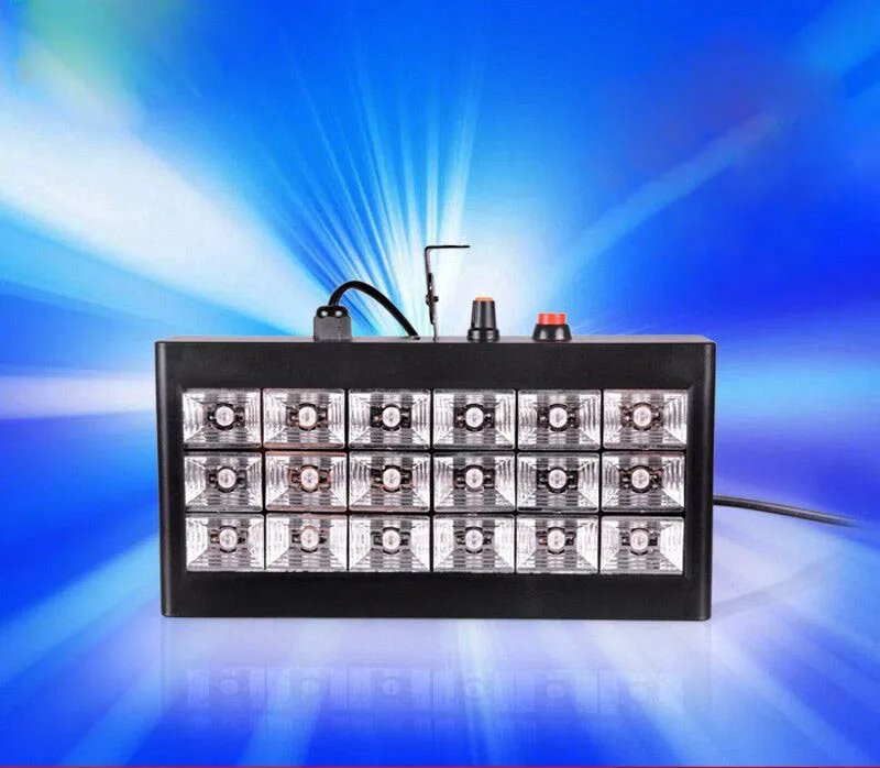 

Hot sell 18pcs LED RGB Dj Strobe Light 90-240V Party Disco Flash Lights stroboscopefor Home Family Party Bar Wedding Nightclub