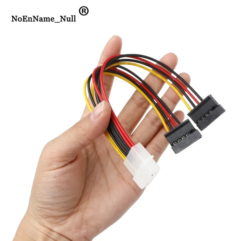 15 см Molex 4Pin Male To 2X Serial ATA 15Pin Female Y Splitter кабель питания Прямая поставка|Компьютерные