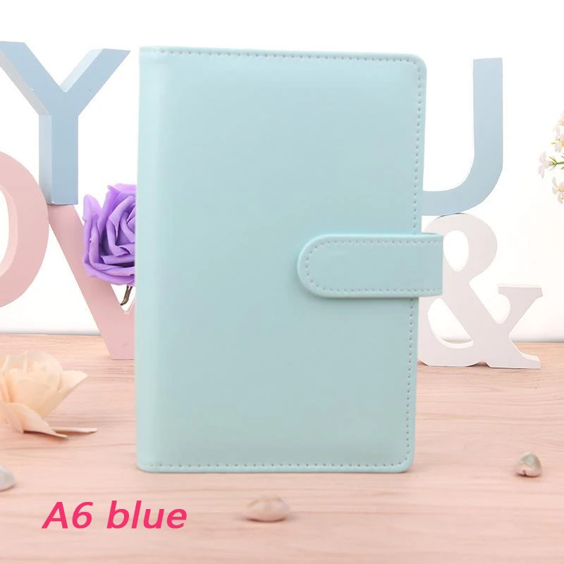 A6 blue A5, A6, розовый кожаный блокнот, в горошек, в виде пули, спираль, блокнот, 80 листов, Weeky Todo, ежемесячный планировщик, для офиса, для путешествий, С20, D40 - Цвет: A6 blue