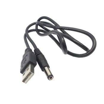 

Chenyang New USB 2.0 A Type Male to 5 5mm DC Power Plug Barrel Connector 5V Cable 80cm Black Right Angled Straight Black